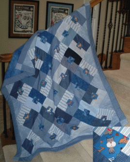 Who Let the Dogs Out quilt, charity quilt, quanket
